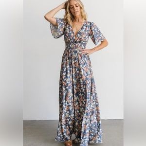 BALTIC BORN VERONA SMOCKED MAXI DRESS